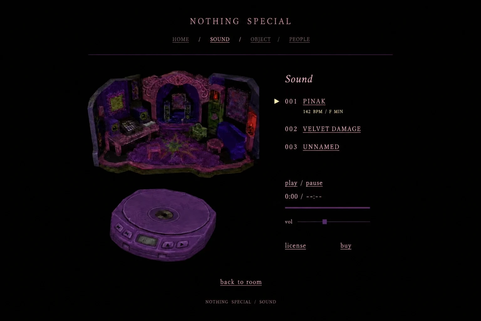 Purple Nothing Special compact disc player